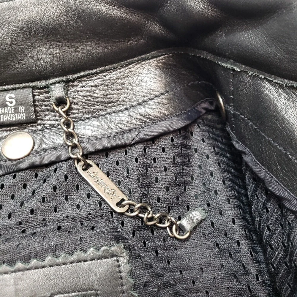 Xpert Performance Gear Jacket Mens Small Black Leather Full‎ Zip